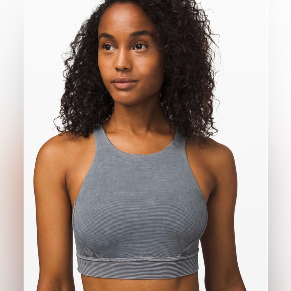 Lululemon Women’s Lululemon Bob and Weave Bra Blue/Grey Size 6